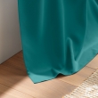 Rideau occultant &agrave; &oelig;illets 135 x 180 cm &ndash; Uni Bleu paon &ndash; Petite hauteur, image n° 4