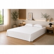 Cache-sommier 160 x 200 cm Double Gaze de Coton GA&Iuml;A Blanc &ndash; Qualit&eacute; Haut de Gamme, image n° 1