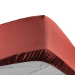 Lot de 2 Draps housse 140 x 190 cm Terracotta &ndash; Percale de coton 78 fils &ndash; Bonnet 30 cm, image n° 6