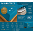 Drap housse 2 en 1 imperm&eacute;able 140 x 190 cm &ndash; Coton 57 fils &ndash; DUO PROTECT Cyan, image n° 3