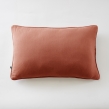 Coussin d&eacute;houssable 40 x 60 cm &ndash; Gaze de coton unie GA&Iuml;A Terracotta, image n° 2