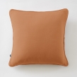 Lot de 2 coussins 45 x 45 cm gaze de coton Abricot &ndash; D&eacute;houssables zip &ndash; Passepoil, image n° 2