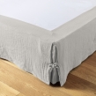 Cache-sommier 140 x 190 cm Double Gaze de Coton GA&Iuml;A Gris clair &ndash; Qualit&eacute; Haut de Gamme, image n° 3