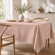 Nappe 150 x 250 cm Double Gaze de Coton Ray&eacute;e Abricot &ndash; LIVIA, image n° 1