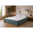 Cache-sommier 140 x 190 cm Double Gaze de Coton GA&Iuml;A Bleu canard &ndash; Qualit&eacute; Haut de Gamme, image n° 1