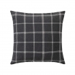 Coussin d&eacute;houssable  45 x 45 cm &ndash; Coton / Polyester Tiss&eacute; &ndash; Everest Anthracite &agrave; Carreaux, image n° 1