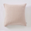 Taie d&rsquo;oreiller LIVIA 60 x 60 cm &ndash; Double gaze de coton ray&eacute;e &ndash; Abricot, image n° 2