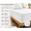 Drap-Housse 180 x 200 cm Percale de Coton 120 Fils Unie PERRINE &ndash; Blanc, image n° 3
