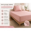 Drap-Housse 180 x 200 cm Percale de Coton 120 Fils Unie PERRINE &ndash; Blush, image n° 3