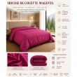 Housse de Couette 260 x 240 cm &ndash; 100% Coton 57 Fils/cm&sup2; &ndash; Magenta, image n° 2