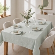 Nappe rectangle 150 x 250 cm + 6 serviettes de table &ndash; Double gaze de coton GA&Iuml;A Eucalyptus, image n° 1