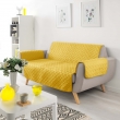 Prot&egrave;ge-Canap&eacute; Matelass&eacute; 279 x 179 cm &ndash; Microfibre Unie &ndash; LOUNGE Jaune, image n° 3
