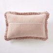 Coussin D&eacute;houssable Gaze de Coton 40 x 60 cm Abricot &ndash; LIVIA, image n° 2
