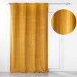 Lot de 2 Rideaux tamisants &agrave; &oelig;illets 140 x 260 cm &ndash; Velours relief Velouriane Ocre, image n° 2