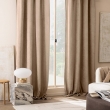 Rideau &agrave; &oelig;illets 140 x 260 cm &ndash; Bouclette unie WINONA &ndash; Coloris Sable, image n° 3
