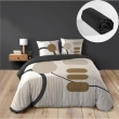 Pack Parure de couette 240 x 220 cm – Coton 42 fils – SANTANA + Drap Housse 140x190 cm Noir, image n° 1