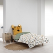 Pack Parure de lit enfant 140 x 200 cm + Drap Housse 90x190 cm Jaune – TIGRY –, image n° 6