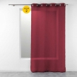 Lot de 2 Voilages à Œillets 140 x 240 cm – Étamine Unie Telma Bordeaux, image n° 1