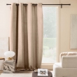 Rideau tamisant &agrave; &oelig;illets 140 x 260 cm &ndash; Bouclette unie WINONY &ndash; Sable, image n° 1