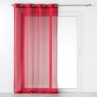 Voilage à œillets 140 x 240 cm – Maille CASTILLE Rouge – Finition élégante et moderne, image n° 1