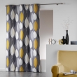 Rideau à œillets – 140 x 240 cm – Coton imprimé Leafy Jaune, image n° 5