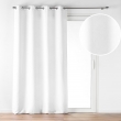 Lot de 2 Rideaux &agrave; &oelig;illets 140 x 260 cm &ndash; Velours &agrave; relief Verra Blanc, image n° 2