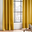 Rideau grande hauteur à œillets 140 x 280 cm – Polyester uni Essentiel Miel, image n° 4
