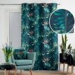 Rideau &agrave; &oelig;illets 140 x 260 cm &ndash; Polyester imprim&eacute; Blue Garden, image n° 2