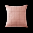 Taie d’Oreiller en Gaze de Coton Tissée – 60 x 60 cm – Gaia Match Rose pêche, image n° 1