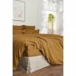 Drap Plat en Lin Lavé 270 x 300 cm – Soline Caramel, image n° 2