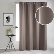 Rideau Occultant Grande Hauteur 135 x 280 cm &ndash; Uni Taupe Noisette &ndash; &Agrave; &OElig;illets, image n° 2