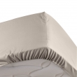 Lot de 2 Draps housse 140 x 190 cm Beige &ndash; Percale de coton 78 fils &ndash; Bonnet 30 cm, image n° 2
