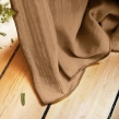 Lot de 2 Rideaux Galon Fronceur double Gaze de coton &ndash; Camel &ndash; 140 x 240 cm, image n° 4