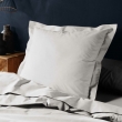 Taie d&rsquo;oreiller 63 x 63 cm coton 57 fils Lina Blanc &ndash; Volant plat avec point bourdon, image n° 4