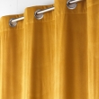 Lot de 2 Rideaux tamisants &agrave; &oelig;illets 140 x 260 cm &ndash; Velours relief Velouriane Ocre, image n° 3