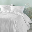 Housse de couette 240 x 220 cm – Microfibre gaufrée ultra douce – Blanc – Effet relief chic + 2 taies, image n° 2