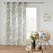 Rideau à œillets grande hauteur 140 x 280 cm en polyester/lin imprimé – Palmiflore, image n° 4