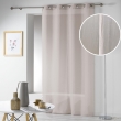 Voilage &agrave; &OElig;illets Grande Hauteur 140 x 280 cm &ndash; &Eacute;tamine Crash Telma Taupe, image n° 2