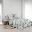 Pack Parure de couette VOLTINE 240 x 220 cm – Coton 42 fils – + Drap Housse 140x190 cm Sauge, image n° 5