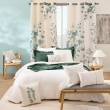 Housse de couette 240x220 cm + 2 taies &ndash; Microfibre gaufr&eacute;e unie blanche ABELIA, image n° 2