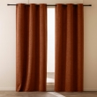 Lot de 2 rideaux tamisants &agrave; &oelig;illets 140 x 260 cm &ndash; Bouclette unie WINONY &ndash;  Terracotta, image n° 1