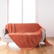 Plaid 180 x 220 cm en flanelle relief uni – Modèle ARYA – Coloris Terracotta, image n° 1
