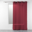 Lot de 2 Voilages à Œillets 140 x 240 cm – Étamine Unie Telma Bordeaux, image n° 2