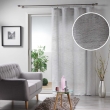 Voilage &agrave; anneaux 140 x 240 cm &ndash; Voile tiss&eacute; Milza Anthracite, image n° 2