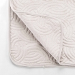 Couvre-lit 240x260 cm + 2 housses de coussin 60x60 cm – Velours uni matelassé SOLANGE Naturel, image n° 4