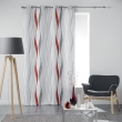 Rideau &agrave; &oelig;illets 140 x 260 cm &ndash; Polyester imprim&eacute; Ondulys Rouge, image n° 4