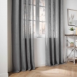 Voilage Grande Hauteur à Œillets 140 x 280 cm – Effet Lin Tissé – Haltona Gris, image n° 3