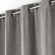 Rideau &agrave; &OElig;illets 135 x 260 cm &ndash; Velours Uni &ndash; Novana Anthracite, image n° 3