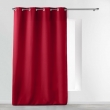 Rideau grande hauteur à œillets 140 x 280 cm – Polyester uni Essentiel Rouge, image n° 1