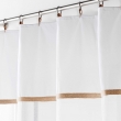 Voilage à anneaux 140 x 240 cm – Polycoton sablé + jute Leana Blanc, image n° 4